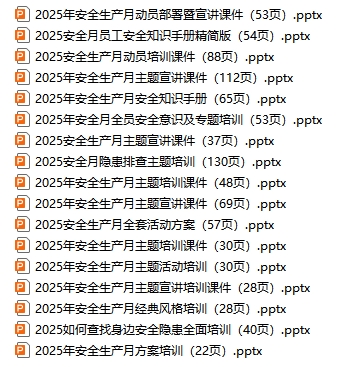 2025安全生产月动员部署暨宣讲课件（17份）