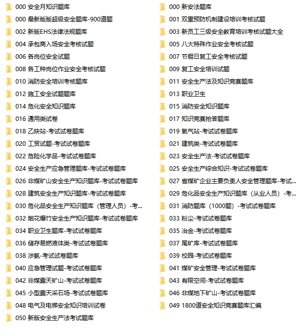 2025年安全月知识竞赛各类安全知识题库（479套）
