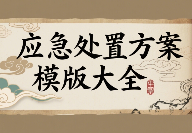 应急处置方案模版大全