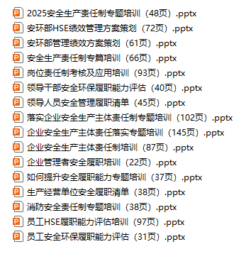 安全履职培训课件合集（16份）